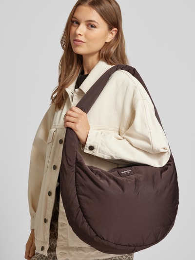 STUDIO NOOS Crossbody Bag mit Logo-Patch Modell 'Puffy' Dunkelbraun 1
