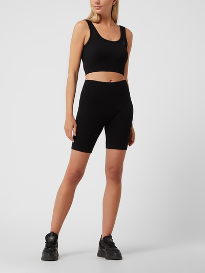 Guess Activewear Szorty z prążkowaną fakturą — antybakteryjne Czarny 1