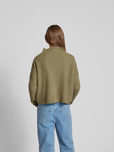 Filippa K Oversized Pullover mit Stehkragen Khaki 5