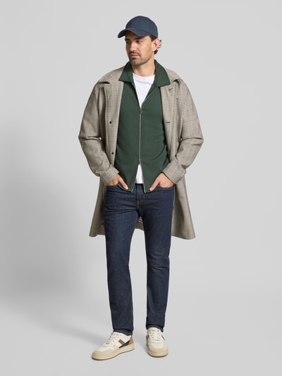 SELECTED HOMME Regular Fit Sweatjacke aus Viskose-Mix Modell 'EMANUEL' Dunkelgruen 1