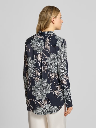 ETERNA Bluzka o kroju regular fit z wiskozy z wzorem na całej powierzchni Czarny 5