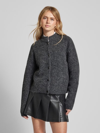 Gestuz Cardigan met turtleneck, model 'Alpha' Antraciet - 4