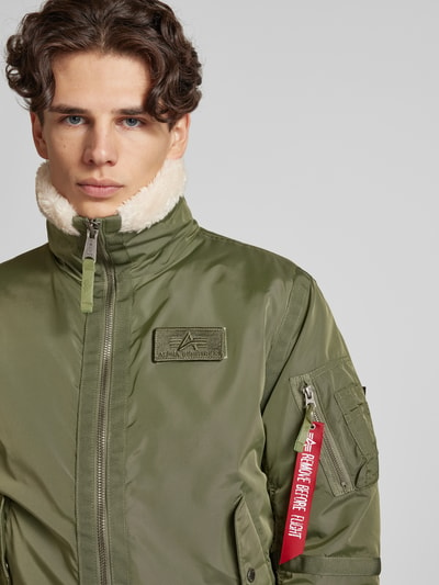 Alpha Industries Bomberjack met opstaande kraag Olijfgroen - 3