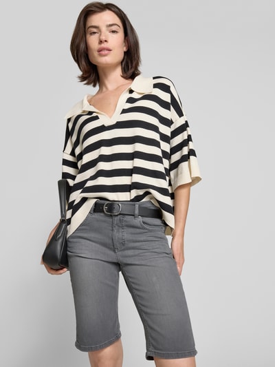 Angels Regular fit bermuda's van denim met omslag Middengrijs - 3