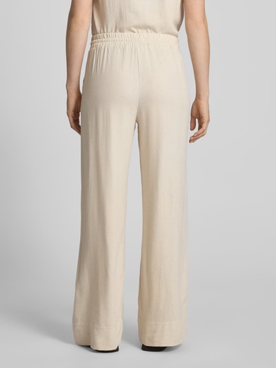 My Essential Wardrobe Spodnie materiałowe z elastycznym pasem model ‘Dias’ Beżowy 5