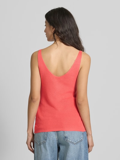 Vero Moda Regular Fit Tank Top in Strickoptik Modell 'NEWLEX' Hellrot 5