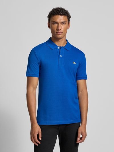 Lacoste Koszulka polo o kroju slim fit z czystej bawełny Królewski niebieski 4