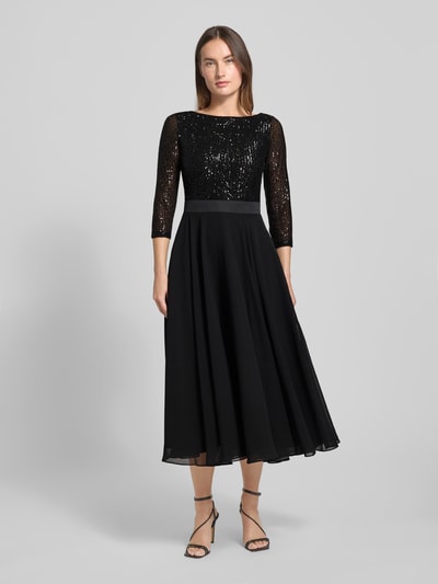 Swing Cocktailkleid mit U-Boot-Ausschnitt Black 4