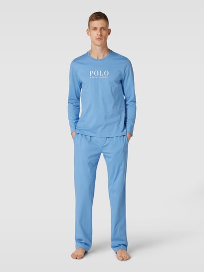 Polo Ralph Lauren Underwear Sweatpants met labelstitching, model 'LIQUID' Lichtblauw - 1