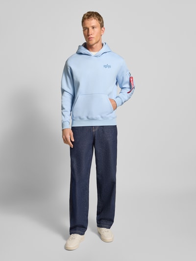 Alpha Industries Hoodie mit Label-Details Hellblau 1