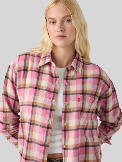 Levi's® Bluzka z długim rękawem o kroju relaxed fit z czystej bawełny Różowawy 3