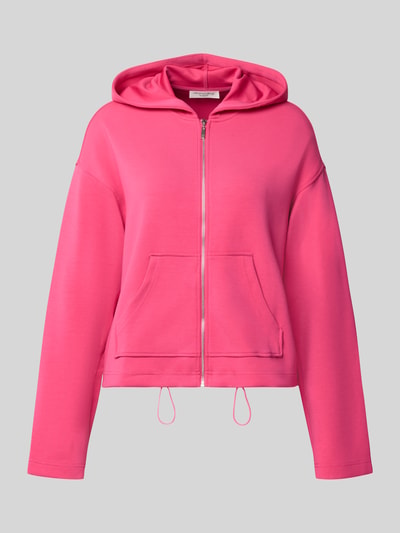 Produktfoto, Regular Fit Sweatjacke mit Modal-Anteil von Christian Berg Woman in Pink, Kapuze, Reißverschluss, Känguru-Tasche, Tunnelzug, elastischer Material-Mix