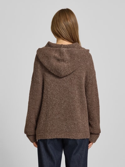 Marc O'Polo Relaxed Fit Strick-Hoodie aus Schurwoll-Mix mit Alpaka Dunkelbraun 5