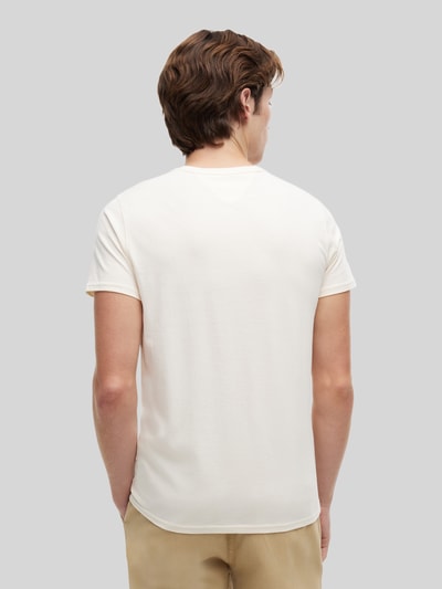 Tommy Jeans Regular Fit T-Shirt aus reiner Baumwolle Offwhite 5