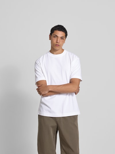 Closed T-Shirt mit geripptem Rundhalsausschnitt Weiss 4