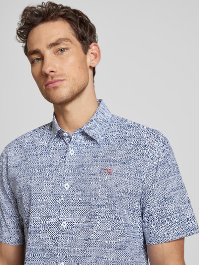 Napapijri Vrijetijdsoverhemd met all-over motief Marineblauw - 3