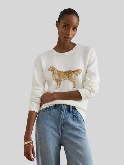 Lauren Ralph Lauren Regular Fit Strickpullover aus reiner Baumwolle Weiss 4