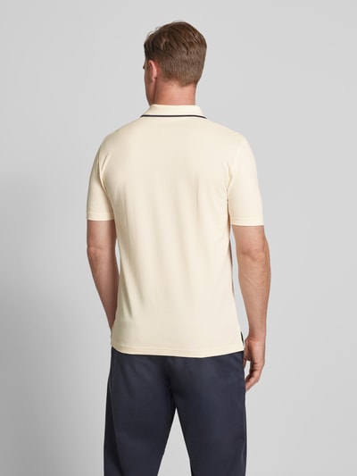 Christian Berg Men Regular fit poloshirt met logostitching en polokraag Metallic beige - 5