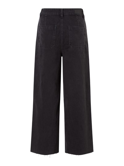 Mango High Waist Culotte aus Denim Modell 'Carol' Anthrazit 4