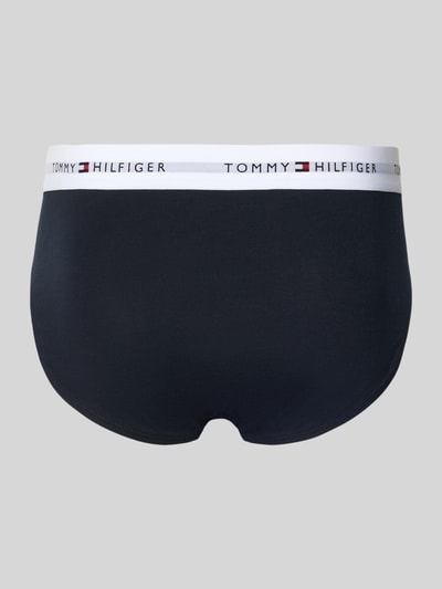 Produktfoto, Slip aus Baumwoll-Mix im 3er-Pack von Tommy Hilfiger, efekt: jednolity kolor, krój skinny fit, z napisem z logo, ściągacz: elastyczny, wielopak: 3 szt., wykończenie materiału: mieszanka bawełny