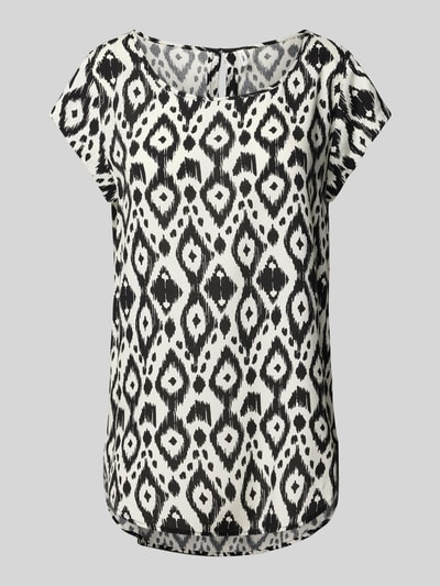 Only Regular Fit T-Shirt mit Schlüsselloch Rückenausschnitt Modell 'NOVA' Weiss 2