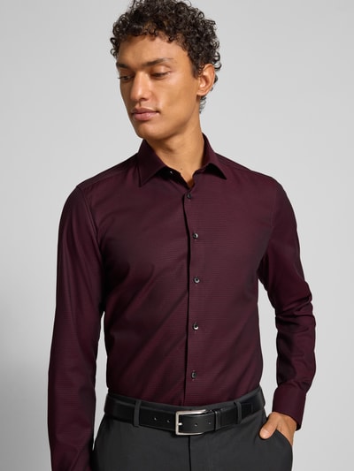 OLYMP Level Five Slim fit zakelijk overhemd met kentkraag Bordeaux - 3