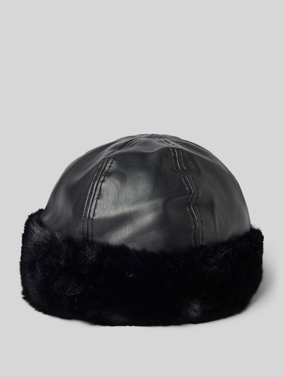 PIECES Mütze mit Kunstfellbesatz Modell 'RANDIN' Black 1