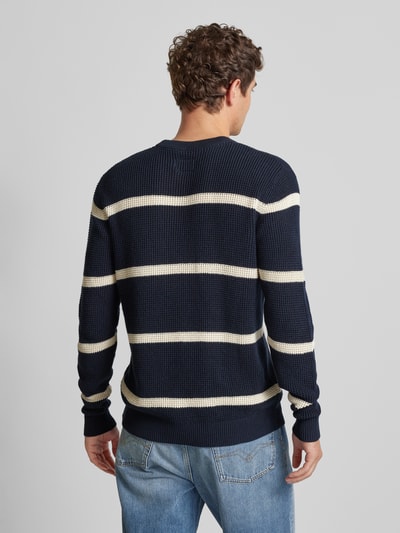 Pepe Jeans Strickpullover mit Rundhalsausschnitt Modell 'Cairo' Marine 5