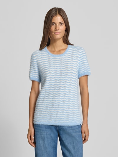 s.Oliver BLACK LABEL Regular Fit Strickshirt aus Viskose-Mix Bleu 4