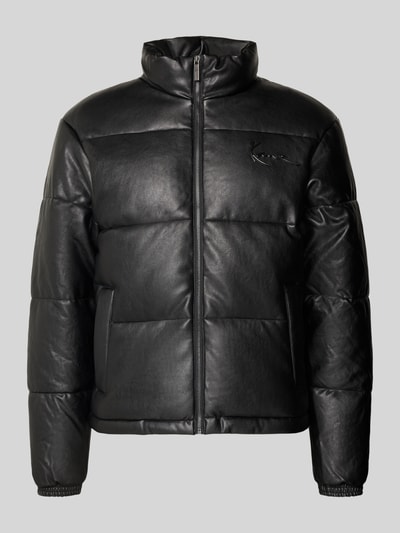 KARL KANI Regular Fit Steppjacke aus reiner Viskose Modell 'Signature' Black 2