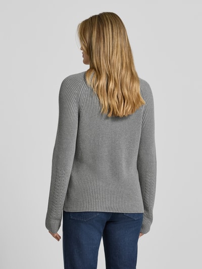 Marc O'Polo Regular Fit Strickpullover aus reiner Baumwolle  Mittelgrau 5