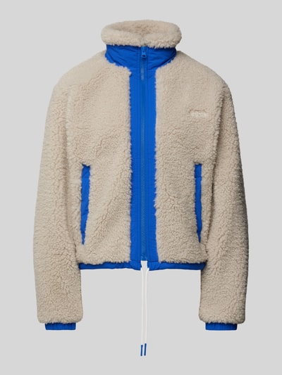 Hugo Blue Jacke mit Label-Stitching Modell 'Fosbury' Beige 2