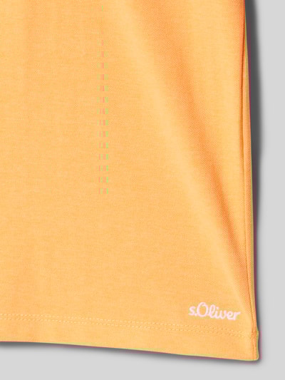 s.Oliver RED LABEL Koszulka polo o kroju regular fit dodatkiem bawełny Neonowy pomarańczowy 2