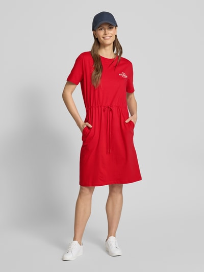 Tommy Hilfiger Oversized Freizeitkleid aus reiner Baumwolle Rot 1