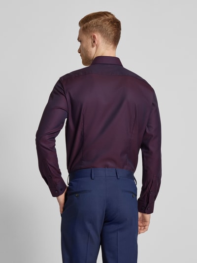 Jake*s Regular Fit Business-Hemd mit Kentkragen Aubergine 5