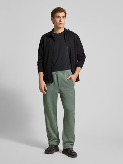 BOSS Green Regular fit trainingsjack met structuurmotief, model 'MIRROR' Zwart - 1