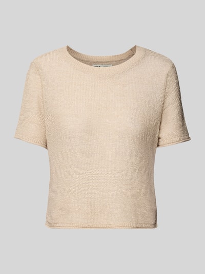 ONLY Regular Fit Pullover mit Rundhalsausschnitt Modell 'SUNNY' Beige 2