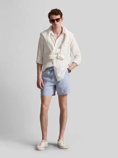 Polo Ralph Lauren Regular Fit Shorts aus echtem Leinen mit Logo-Stitching Bleu 1