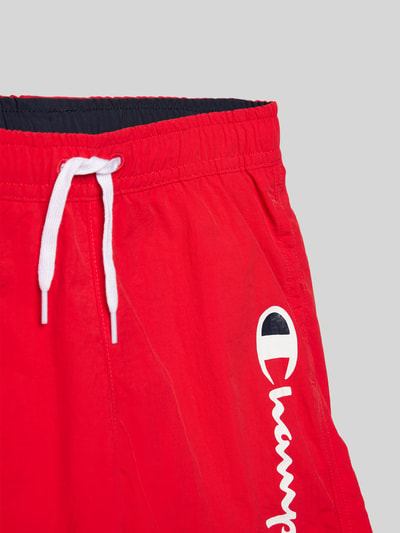 CHAMPION Badehose mit Label-Print Modell 'SWIM' Rot 2