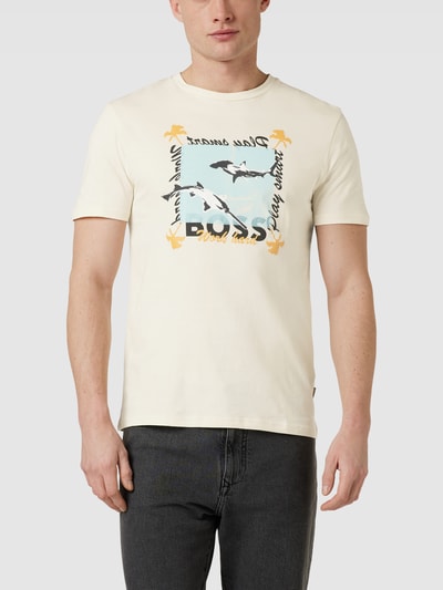 BOSS Orange T-Shirt  mit Motiv-Print Offwhite 4