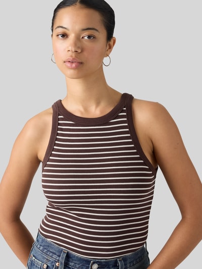 Levi's® Slim Fit Tanktop aus Baumwoll-Mix Dunkelbraun 3