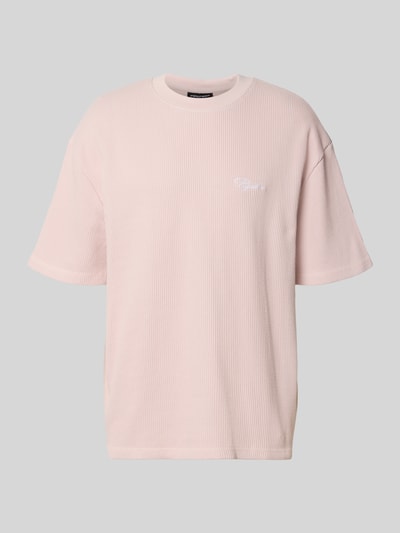 PEGADOR Oversized T-Shirt mit Strukturmuster Pink 2