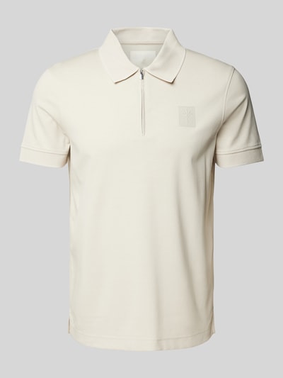 JOOP! Collection Poloshirt mit kurzem Reißverschluss Modell 'Brizio' Beige 2