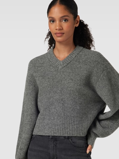 Filippa K Strickpullover mit Strukturmuster Mittelgrau 3