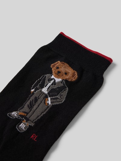 Polo Ralph Lauren Socken mit Motiv-Muster Modell 'TUX BEAR' Black 2