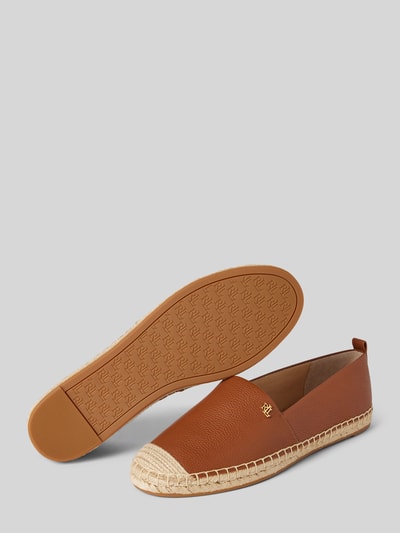 Lauren Ralph Lauren Espadrilles van leer, model 'CAMERYN' Camel - 4