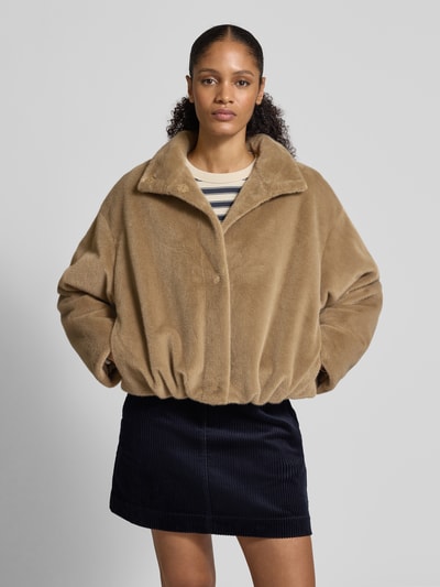 Jake*s Studio Woman Webpelzjacke mit Stehkragen Schilf 4