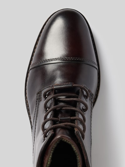 bugatti Boots van leer met ritssluiting, model 'Marcello I' Donkerbruin - 3