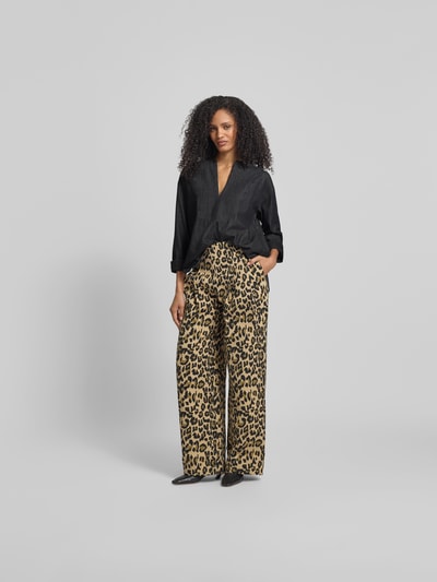 Closed Relaxed Fit Bluse mit Tunika-Ausschnitt Dunkelgrau 1