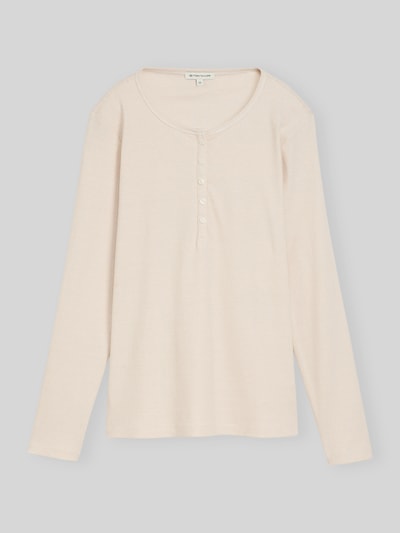 Tom Tailor Regular Fit Langarmshirt aus Baumwoll-Mix Dunkelbraun 2